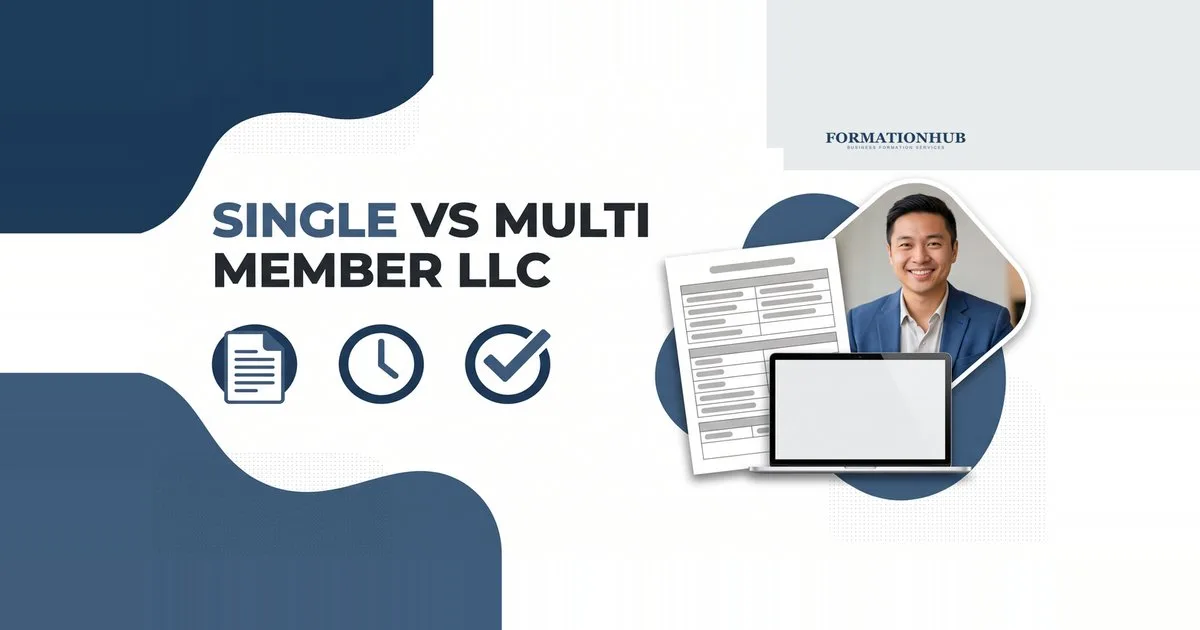 Single member LLC vs multi member LLC explained - business formation documents