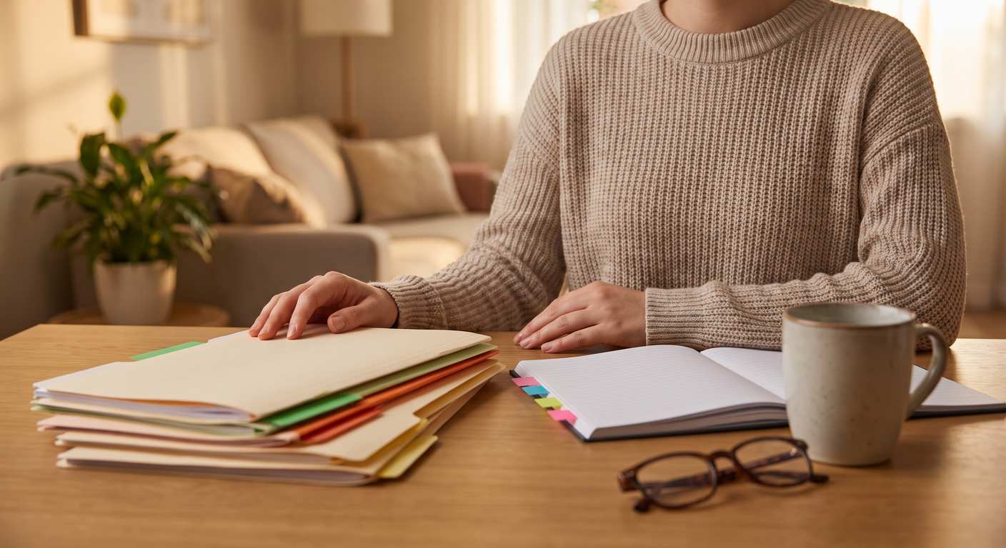 Organized business documents ready for an EIN application