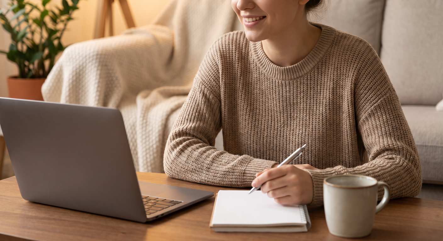 Founder writing down candidate LLC names beside a laptop