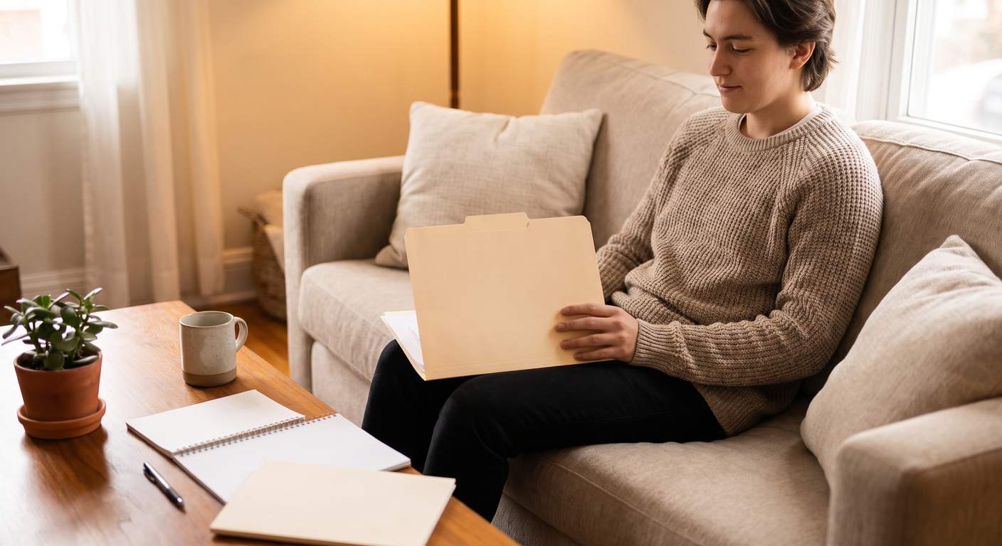 Business owner reviewing formation paperwork before applying for an EIN