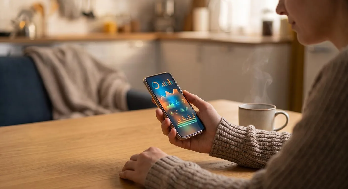 Business owner checking a banking app on their phone