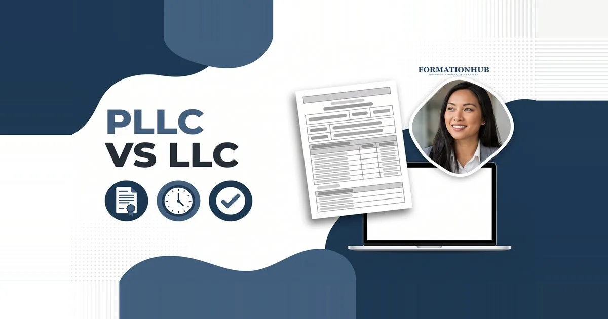 PLLC vs LLC explained - business formation documents