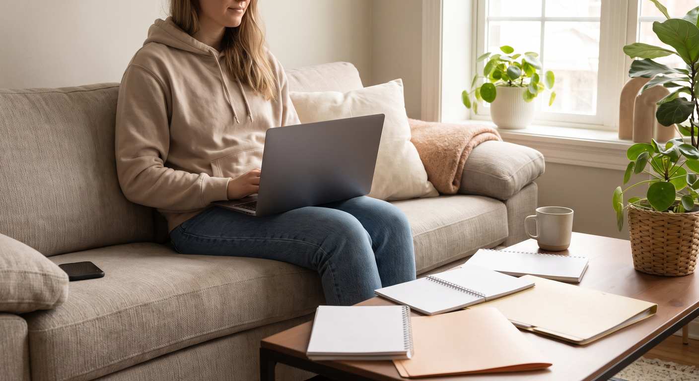 Founder comparing state filing fees on a laptop with notes on the table