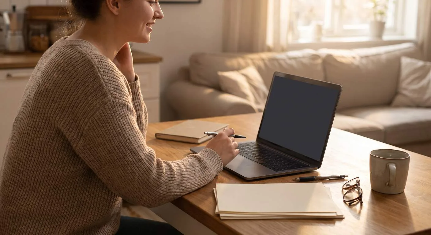 Business owner working through LLC tax paperwork at a desk