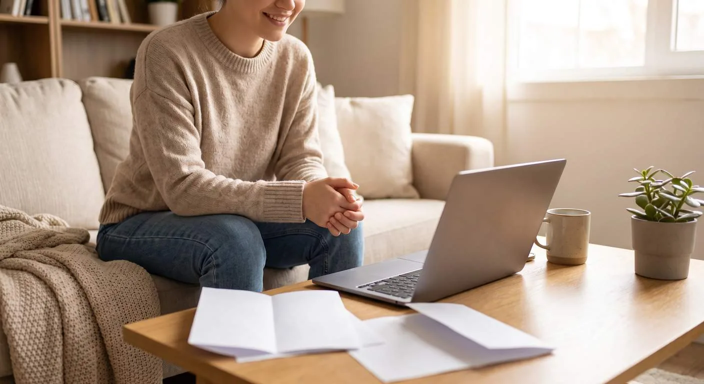 Laptop and paperwork on a desk during a compliance review
